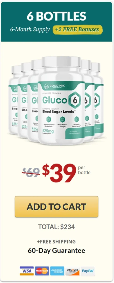 Gluco6® - $39 Per Bottle - Free Shipping